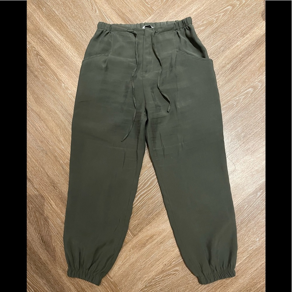 ZARA Moss Green Safari Joggers